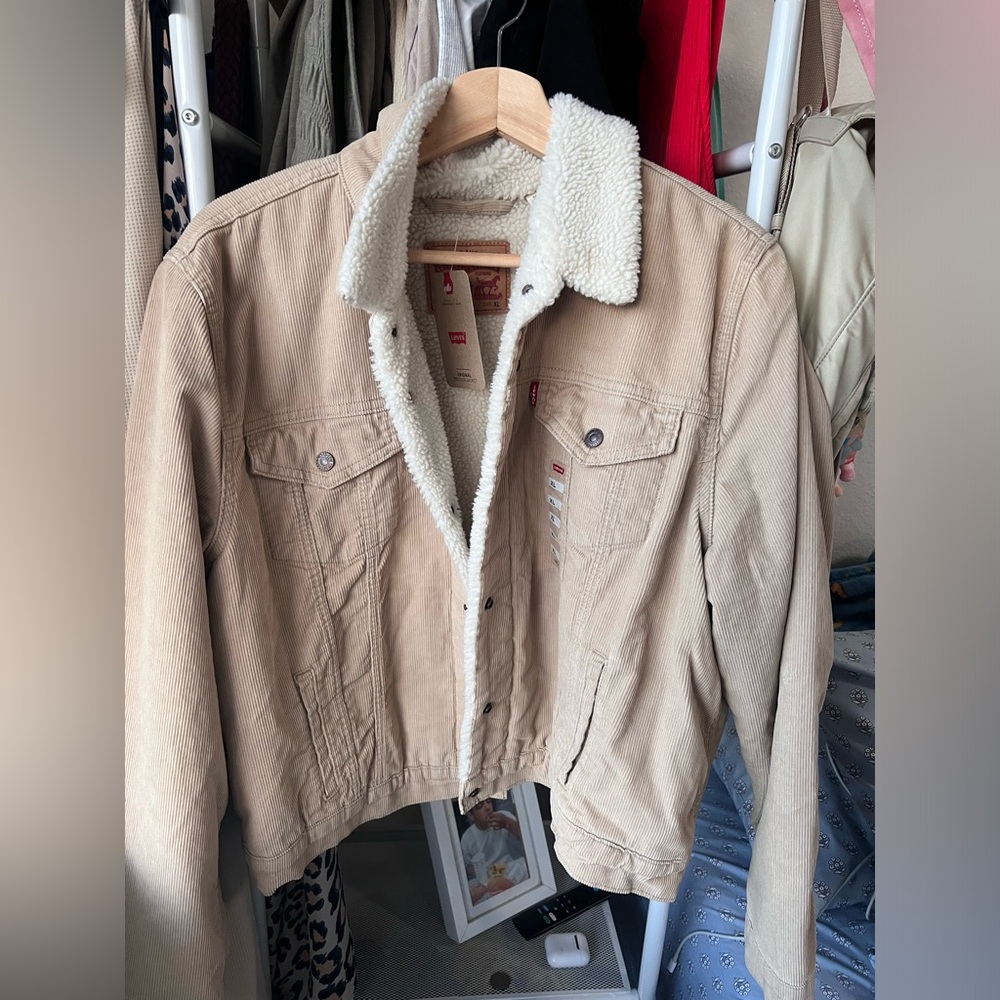 Levi's Cream Sherpa Jacket